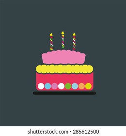 Birthday cake web icon