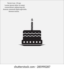 Birthday cake web icon