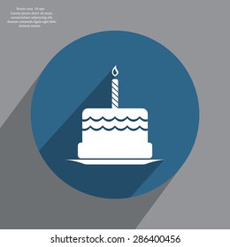 Birthday cake web icon