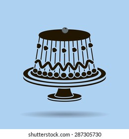 Birthday cake web icon