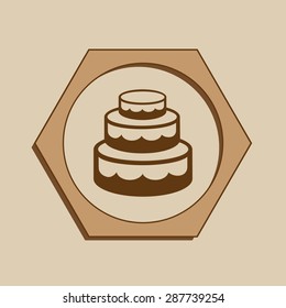 Birthday cake web icon
