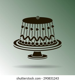 Birthday cake web icon