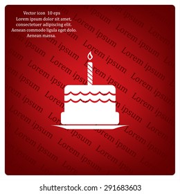 Birthday cake web icon
