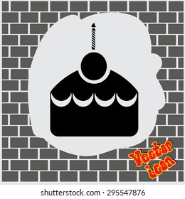 Birthday cake web icon