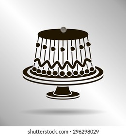 Birthday cake web icon