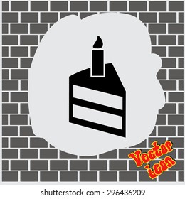 Birthday cake web icon