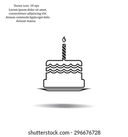 Birthday cake web icon