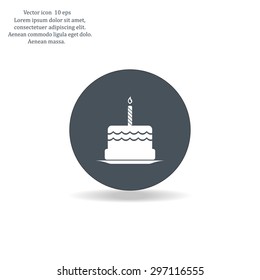 Birthday cake web icon