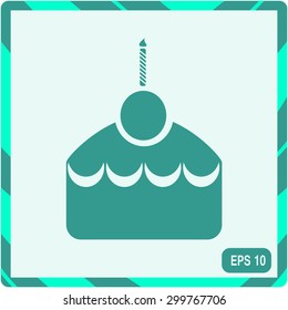 Birthday cake web icon