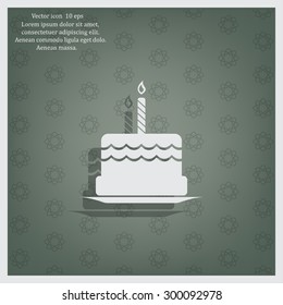 Birthday cake web icon