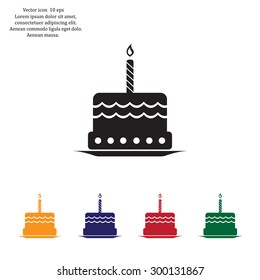 Birthday cake web icon
