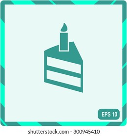 Birthday cake web icon