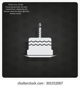 Birthday cake web icon
