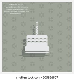 Birthday cake web icon