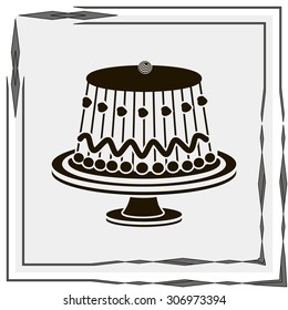 Birthday cake web icon