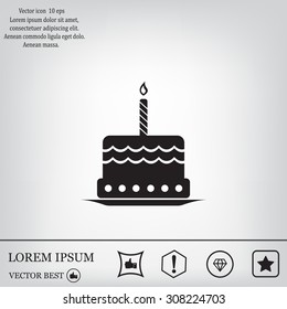 Birthday cake web icon