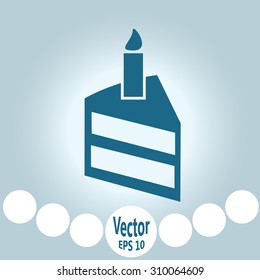 Birthday cake web icon