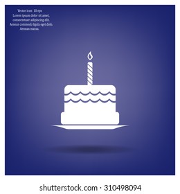 Birthday cake web icon