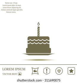 Birthday cake web icon