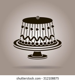 Birthday cake web icon