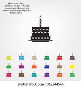 Birthday cake web icon