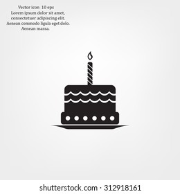 Birthday cake web icon