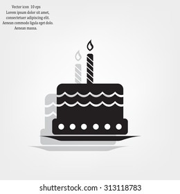 Birthday cake web icon