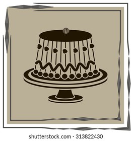 Birthday cake web icon