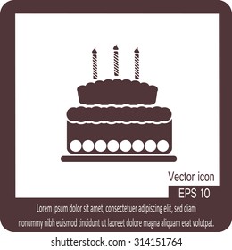 Birthday cake web icon