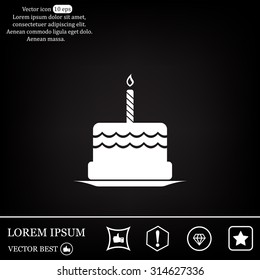 Birthday cake web icon