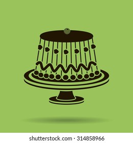Birthday cake web icon