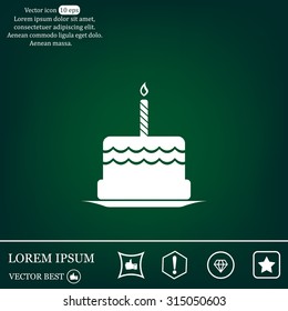 Birthday cake web icon