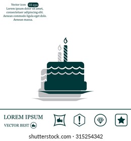 Birthday cake web icon