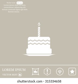Birthday cake web icon