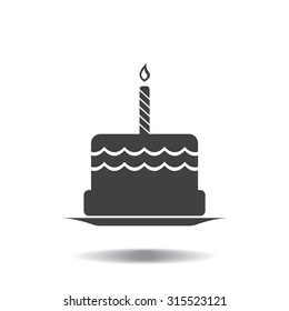 Birthday cake web icon
