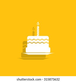 Birthday cake web icon