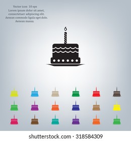 Birthday cake web icon