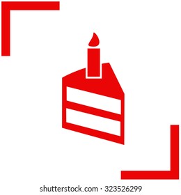 Birthday cake web icon.