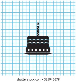 Birthday cake web icon
