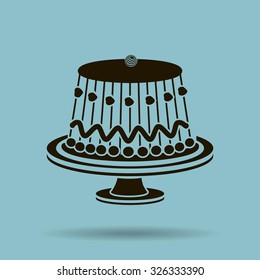 Birthday cake web icon
