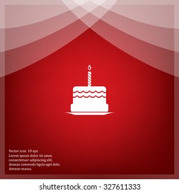 Birthday cake web icon
