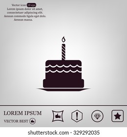 Birthday cake web icon