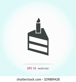 Birthday cake web icon.