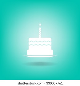 Birthday cake web icon