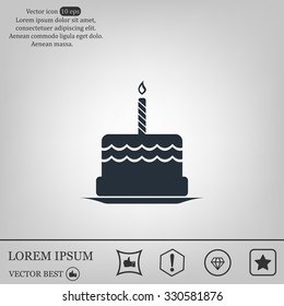 Birthday cake web icon