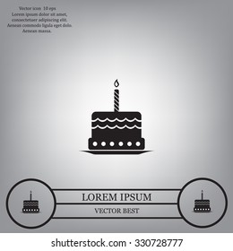 Birthday cake web icon