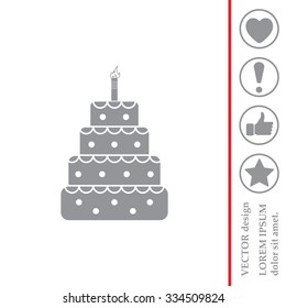 Birthday cake web icon
