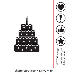 Birthday cake web icon