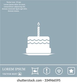 Birthday cake web icon