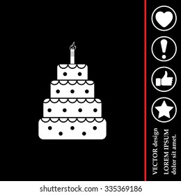 Birthday cake web icon